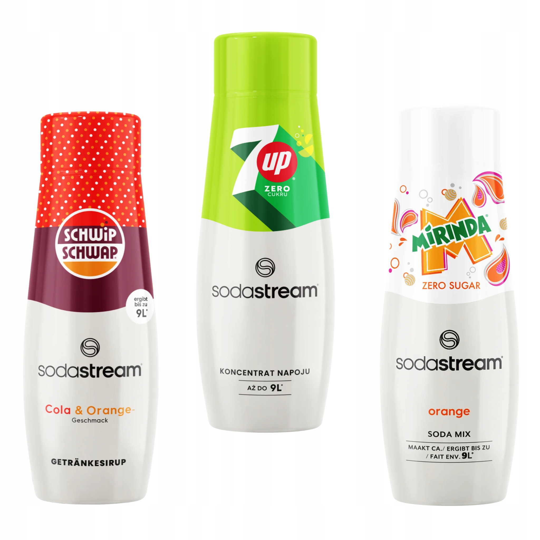 Levně Sirupy pro Sodastream Schwip Schwap 7up Free Bez Cukru Mirinda Zero