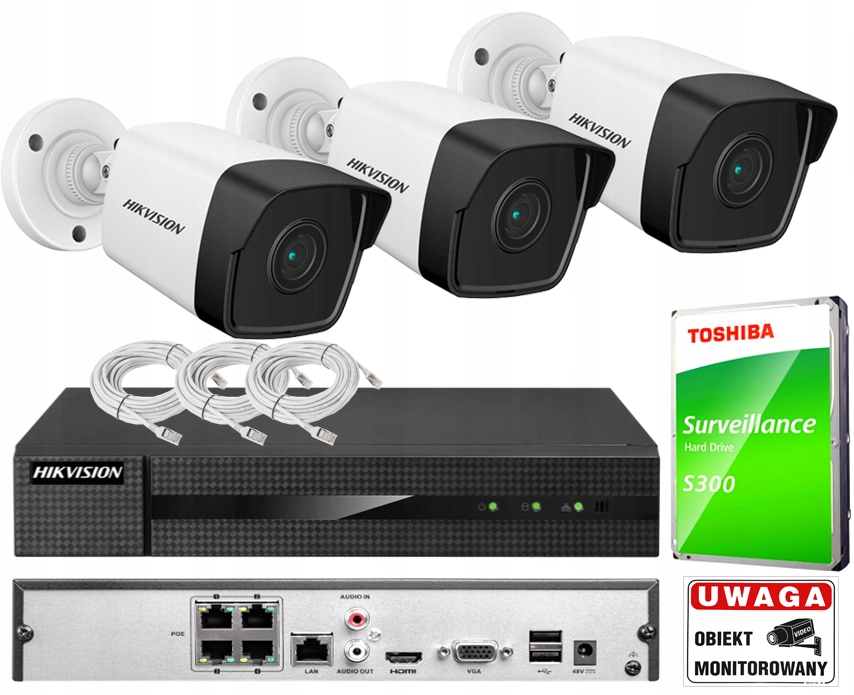 Súprava na monitorovanie Hikvision 4Mp PoE Externá