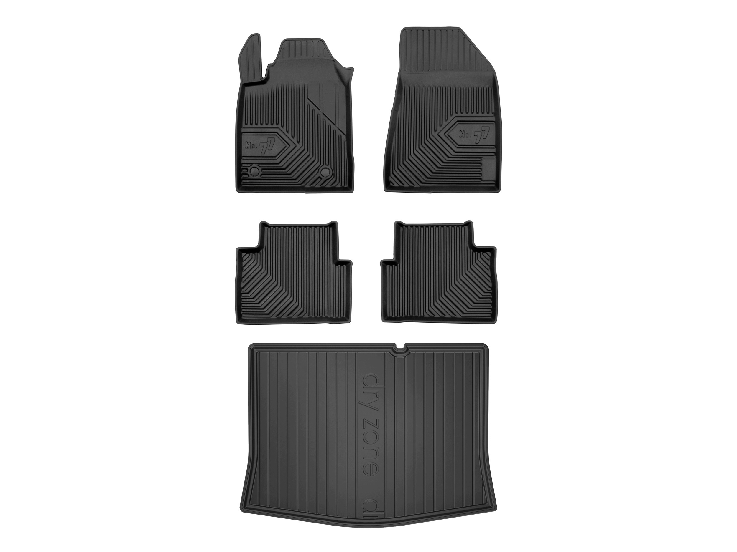 3D koberčeky podložka DryZone pre: Alfa Romeo Giulietta 2010-2020 5 dielikov