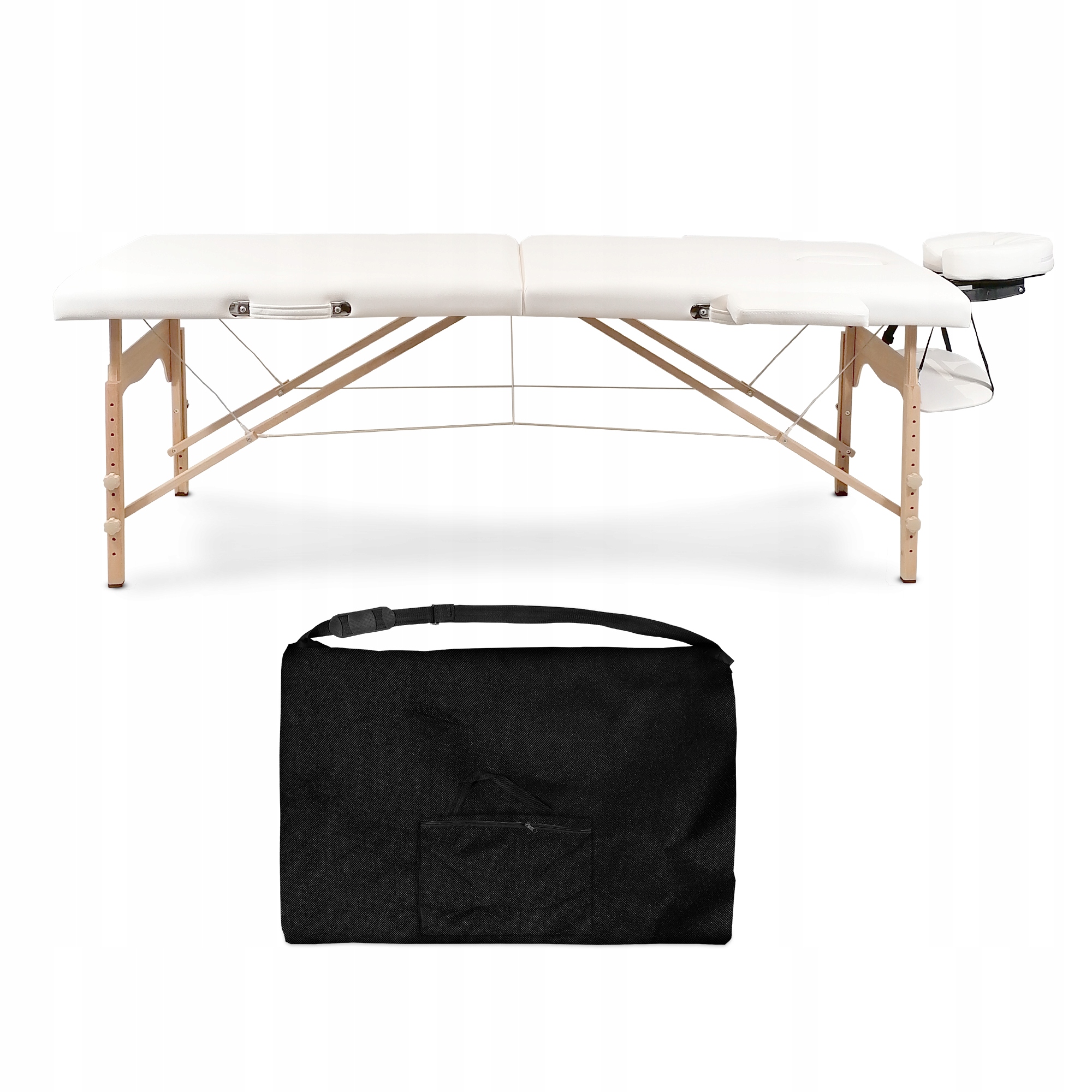 Łóżko Stół Do Masażu Rzęs Składany Przenośny Lekki Regulacja Wysokości 70cm