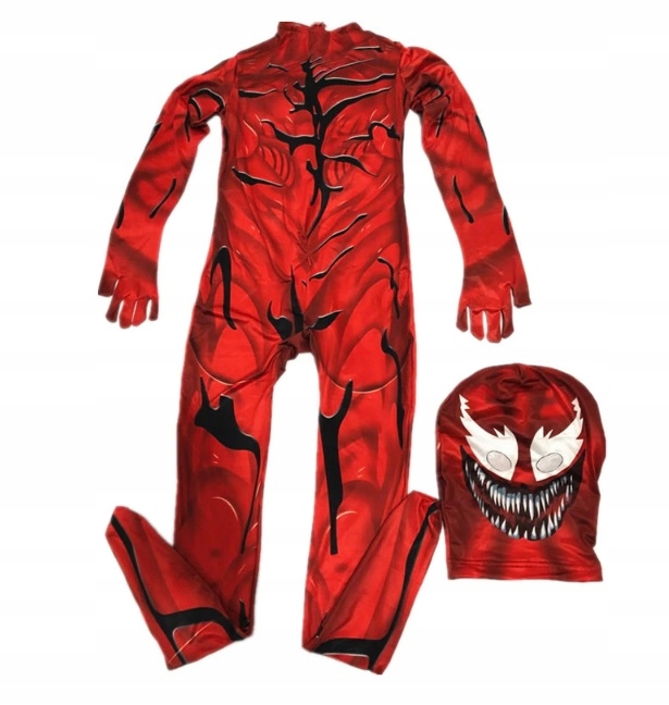 STRÓJ VENOM 2 CARNAGE COSPLAY SKIN 116/122 6-7 L Rozmiar 116-122
