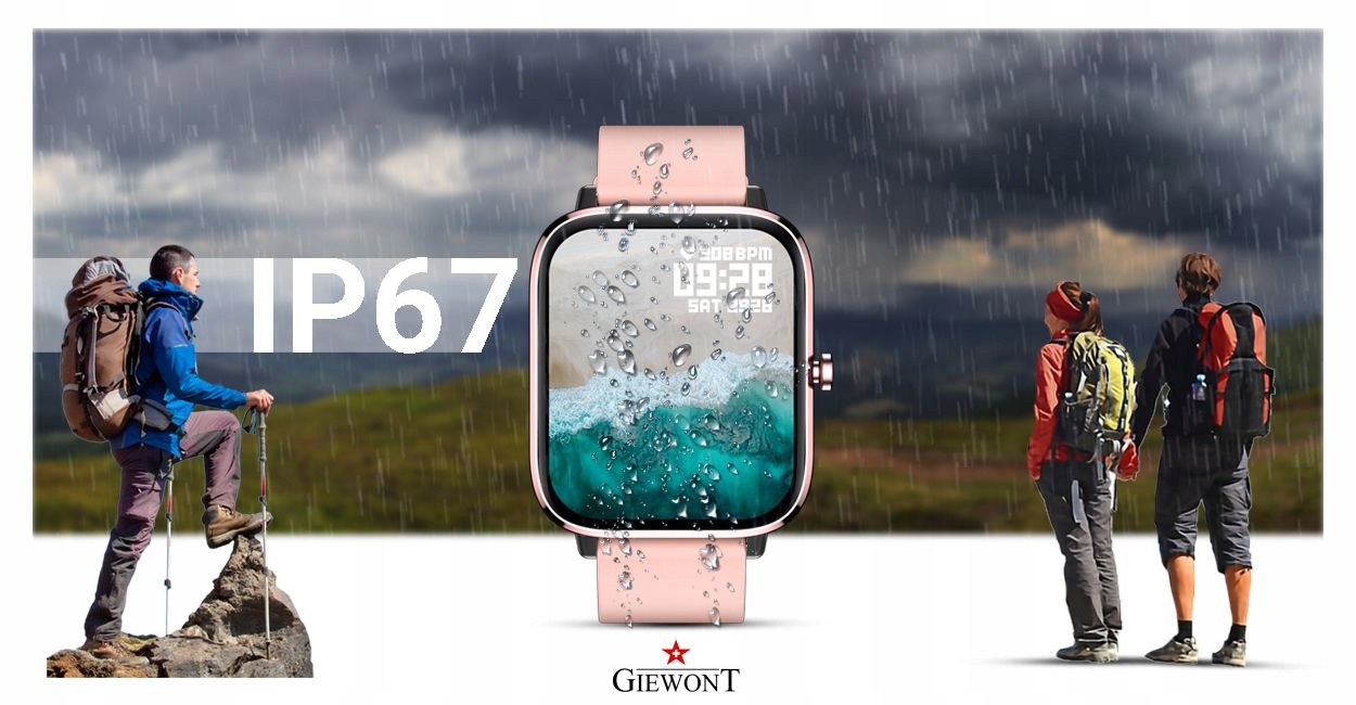 Smartwatch Giewont GW230-1 Różowe Złoto-Różowy Pamięć RAM 0 MB