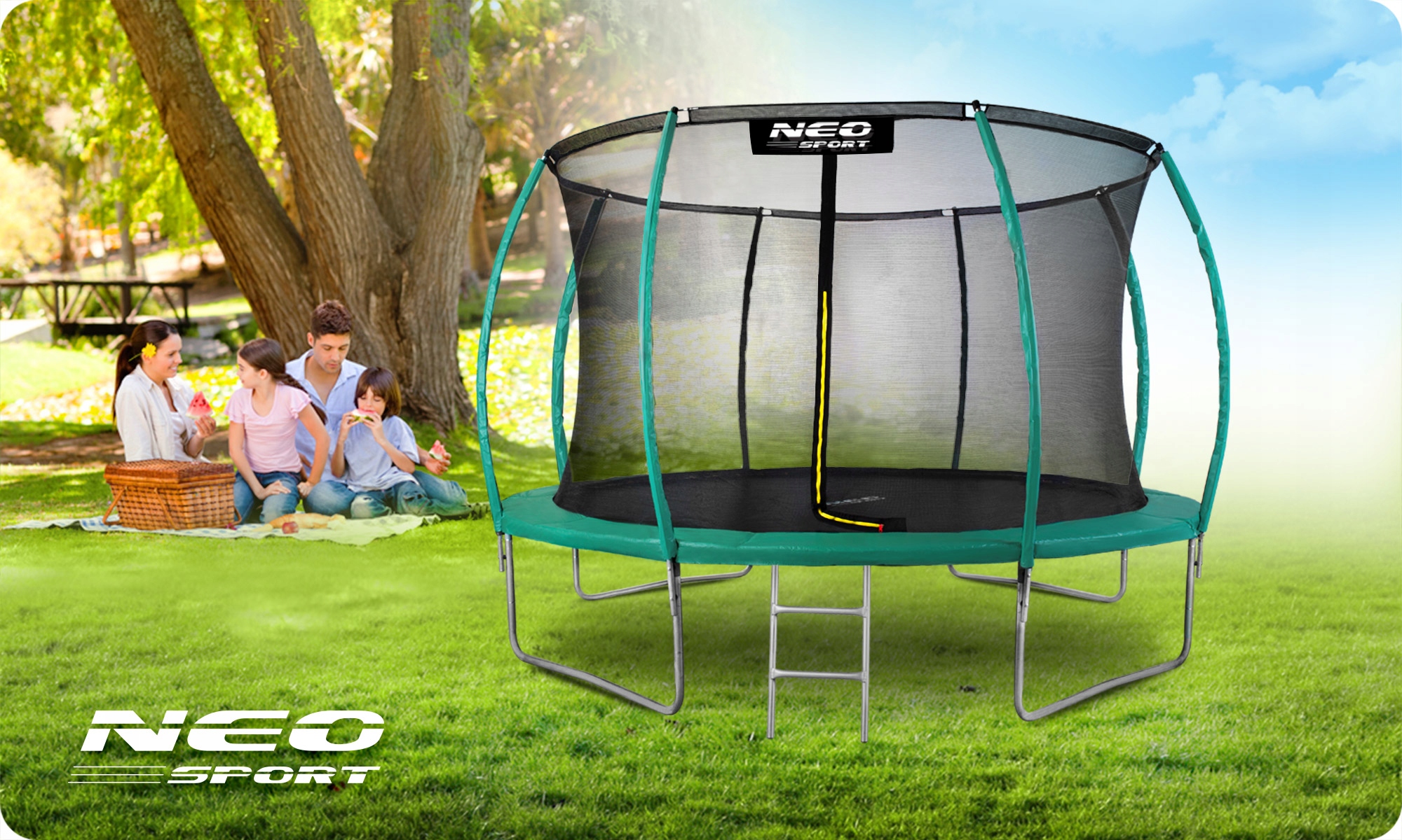 WEWNĘTRZNA SIATKA DO TRAMPOLIN 427/435 8 SŁUPKÓW Marka inna