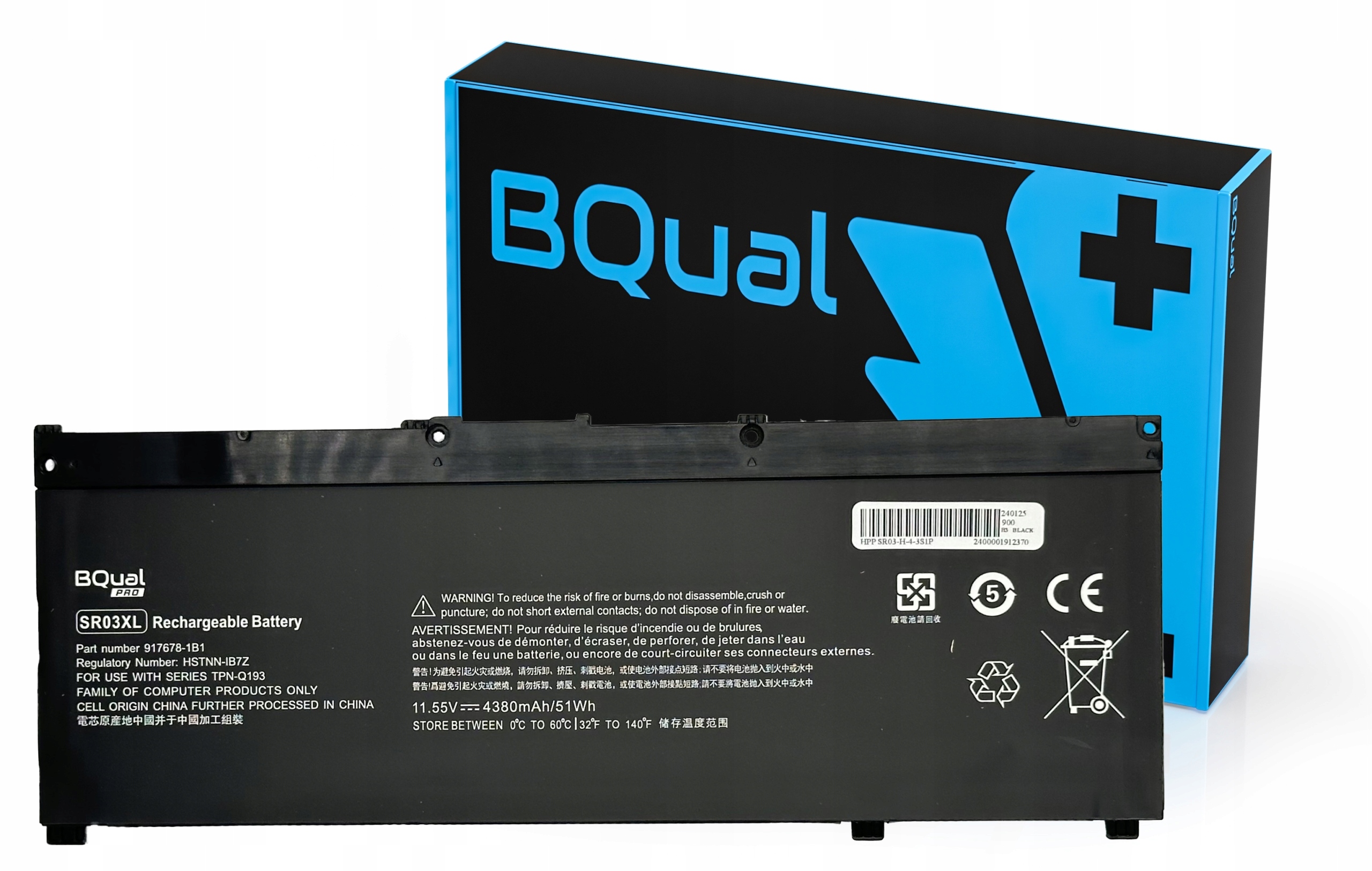 Bateria BQual SR03XL do laptopa Hp Pavilion Omen Zbook 4380mAh 11.55V