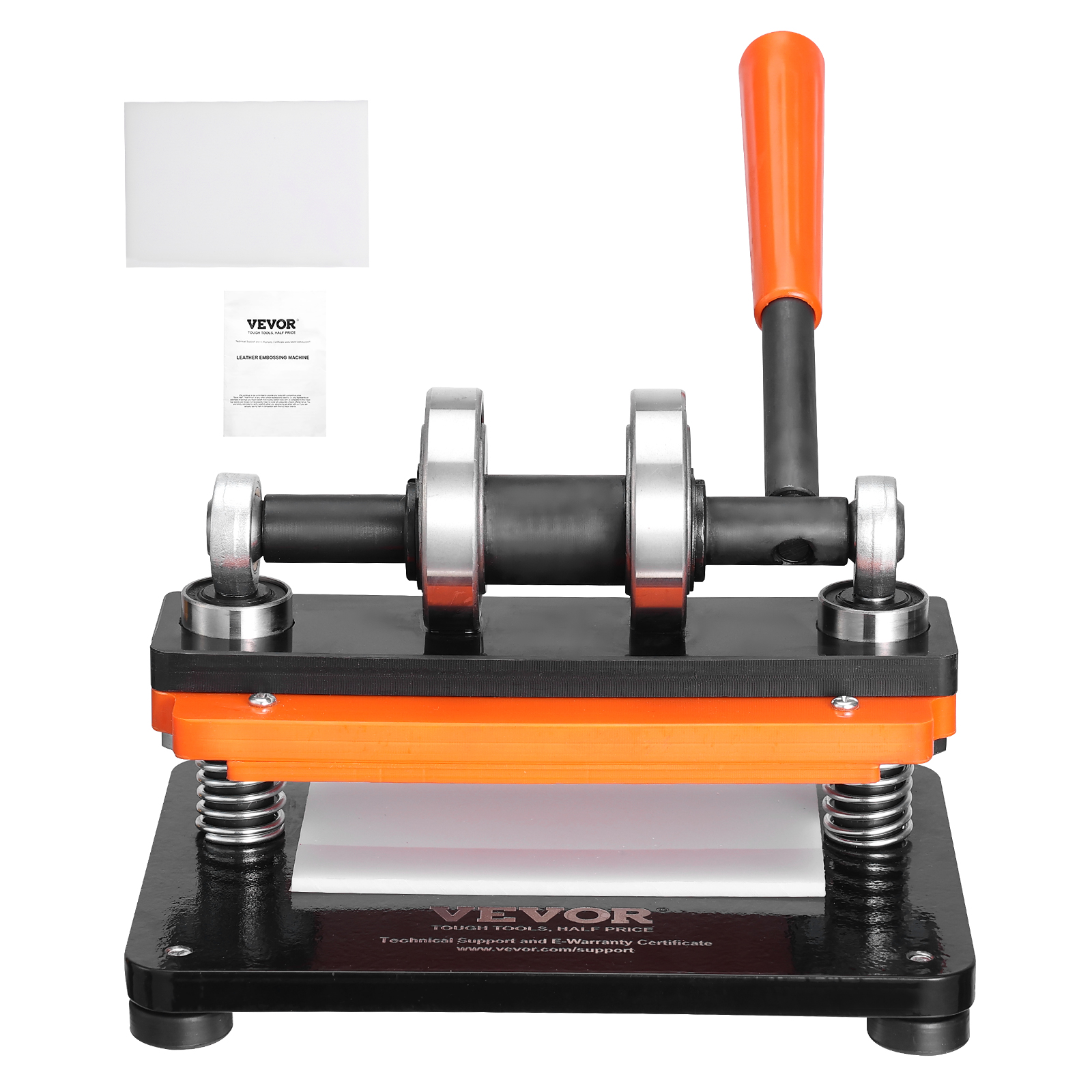 Vevor Ręczna Dwukołowa Maszyna Do Wytłaczania Skóry 18x10CM 1,5 Tony