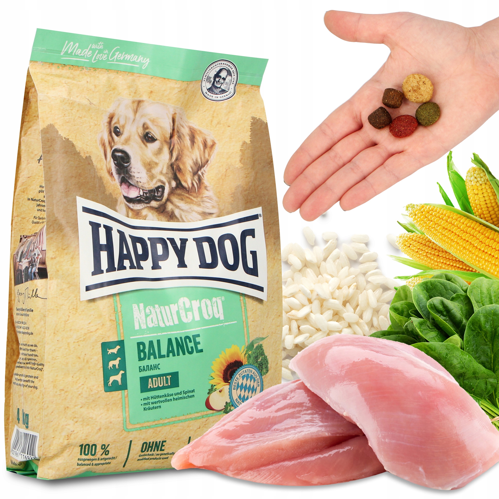 Levně Suché Krmivo pro Psa 4 kg Krmivo Dospělí psi Kuře Přírodní Eh