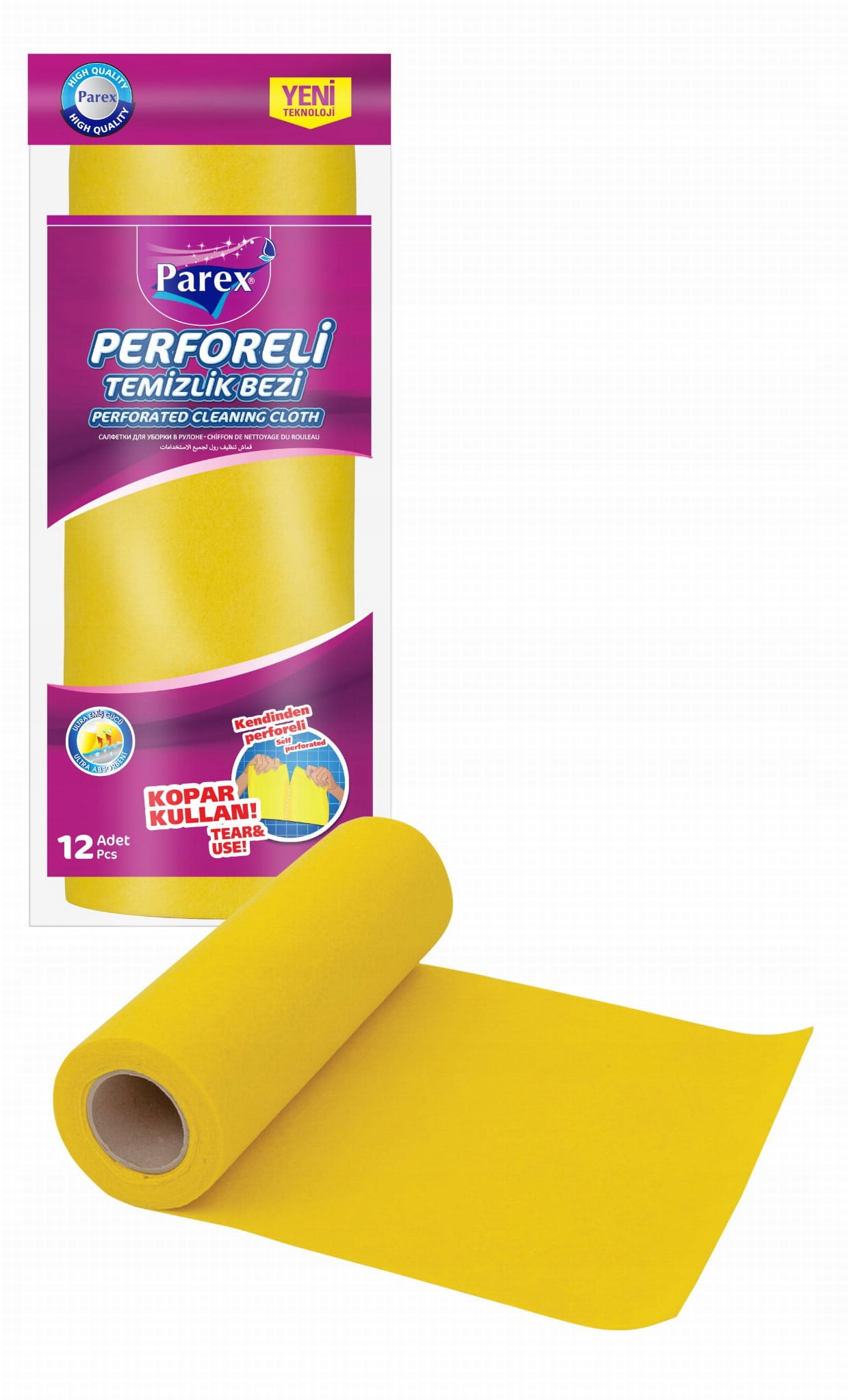 

Ściereczka w rolce perforowana 26x27cm 12szt Parex