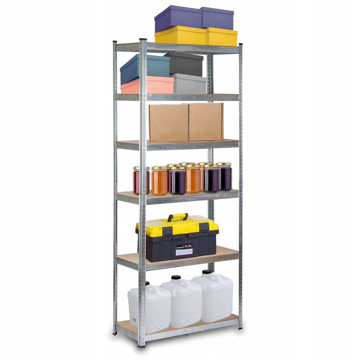 Wysoki REGAL do WARSZTATU METALOWY XXL 2w1 222x90 Producent code REGAL METALOWY XXL 2w1 MAGAZYN