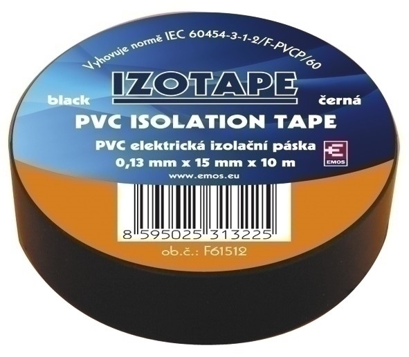 

Taśma izolacyjna Emos czarna F615122 0,13 15mm 10m