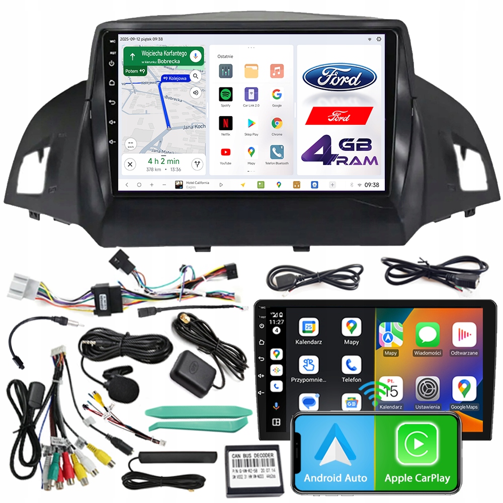 Autorádio Ncs D9 Ford Kuga 2 2012-2019 Android Navigace 4GB Lte