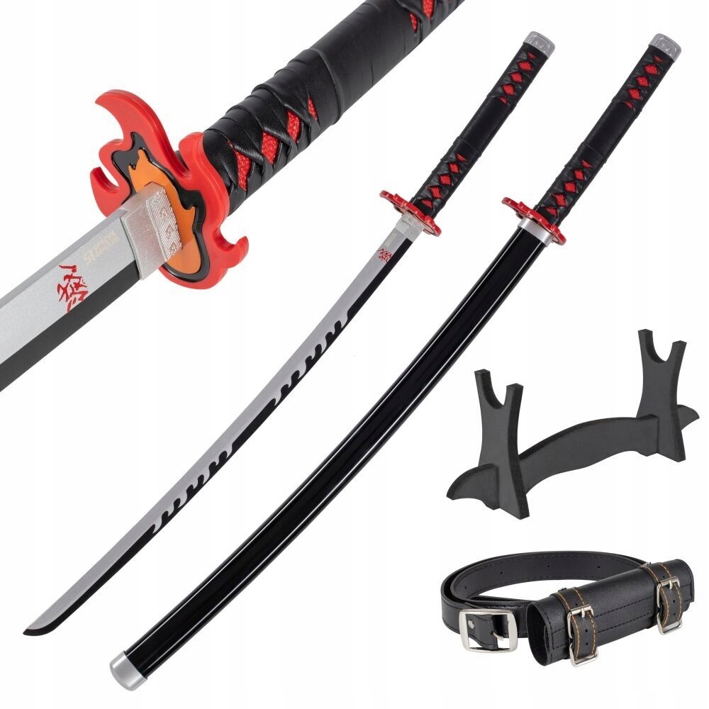 Wakizashi Demon Slayer Tanjiro Kamado's se stojanem a pásem JT10666-W