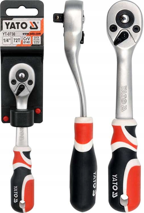 

Grzechotka wygięta 1/4 cala 155mm Stal CrV Yato