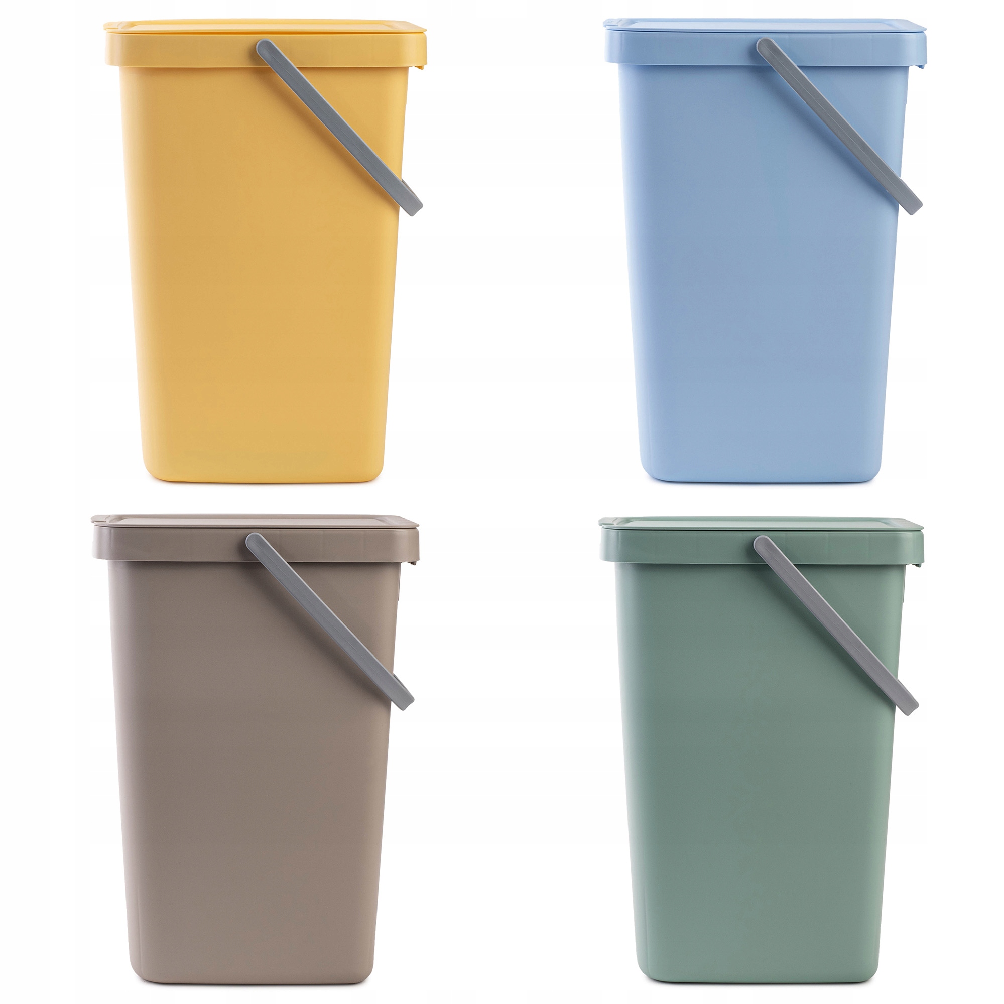4x Odpadkový Koš 12L Nádoba S Víkem Na Třídění Odpadu Odpadkový Koš
