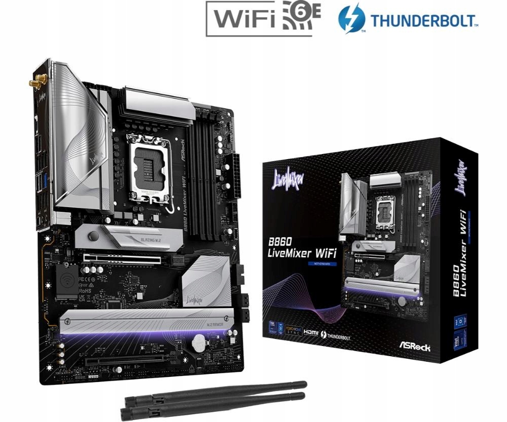 ASRock Mb Sc LGA1851 B860 LiveMixer WiFi, Intel B860, 4xDDR5, …