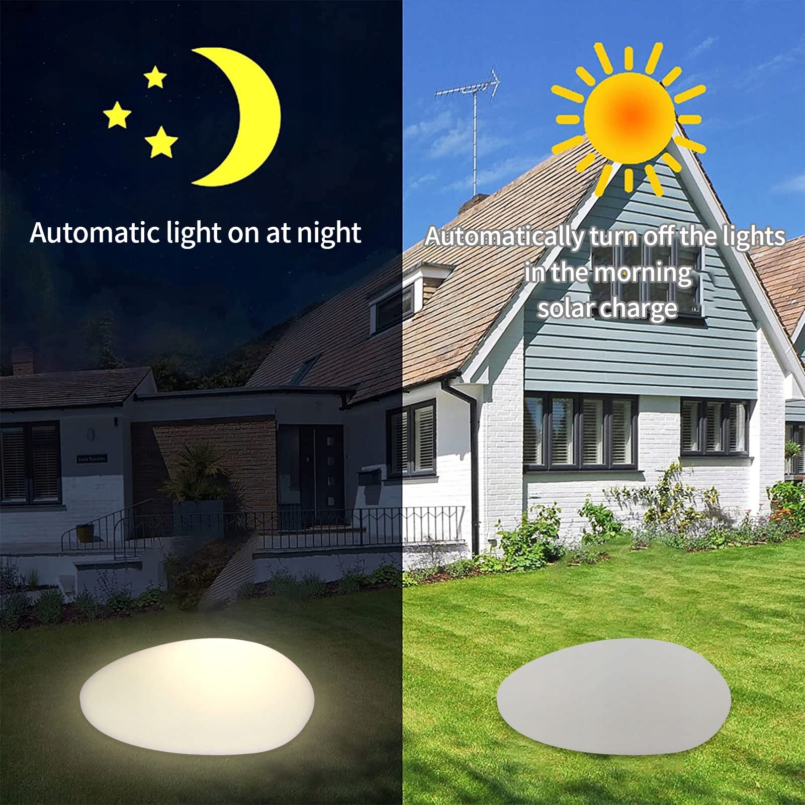 MALUX Lampy Solarne 3 Sztuki IP67 8 Kolorów Ogród Taras D18CM — miniatura 2