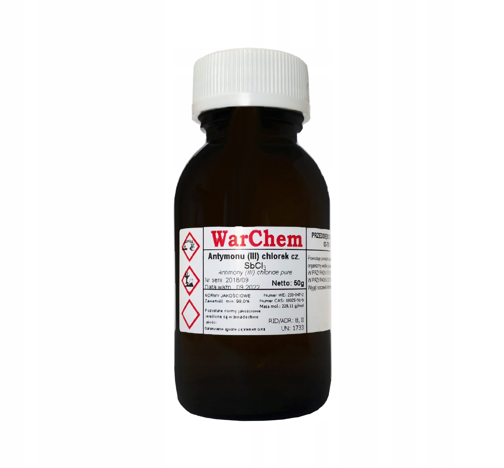 

Chlorek Antymonu (III) czysty 50g Warchem
