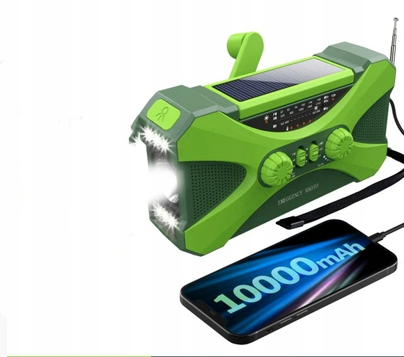 Solární rádio s ruční klikou, akumulátorové nouzové rádio s přenosnou funkcí