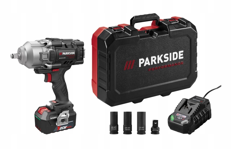 Klucz udarowy Parkside Passp 20-Li C4 z akumulatorem i ładowrką