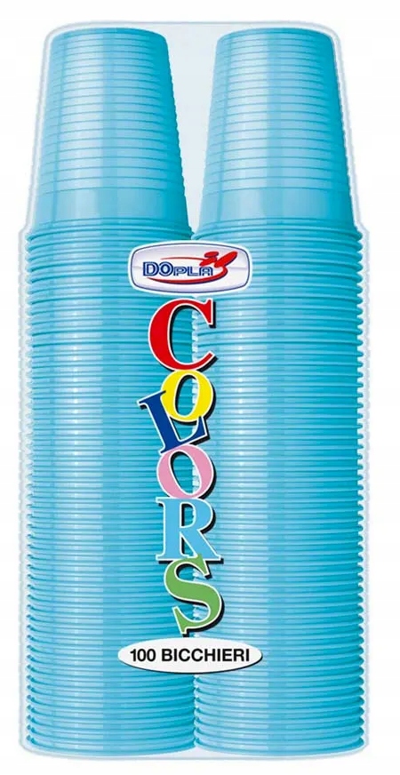 

Kubki Kubek Plastik Kolorowy Błękit 200ml 100szt