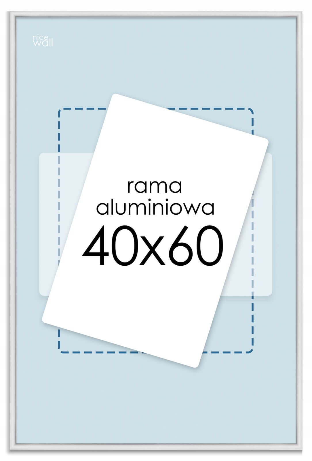 

Ramka na zdjęcia 40x60 cm Srebrna rama aluminiowa