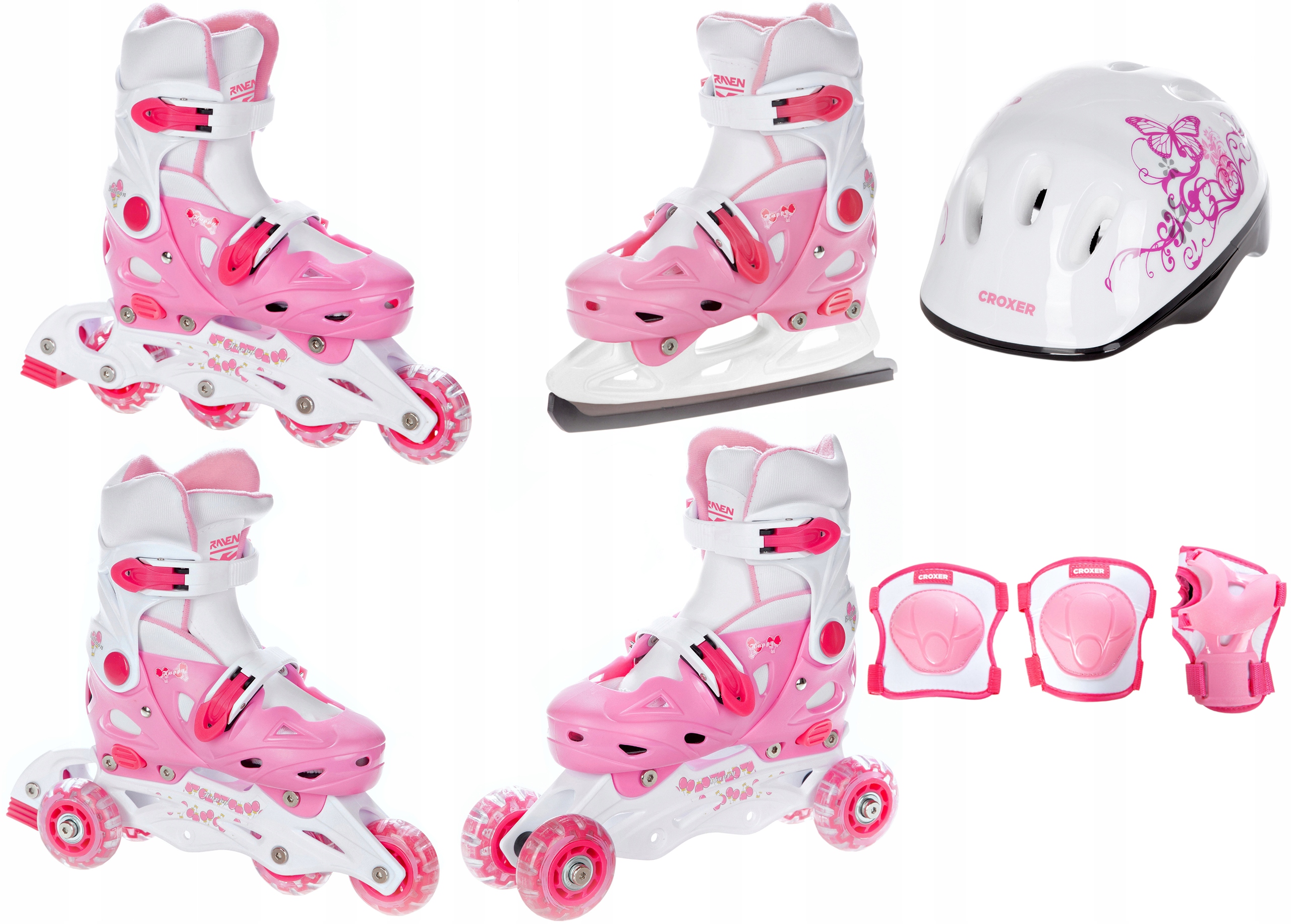 

Rolki-Wrotki 4w1 Raven Balloon Pink 29-32 ochran