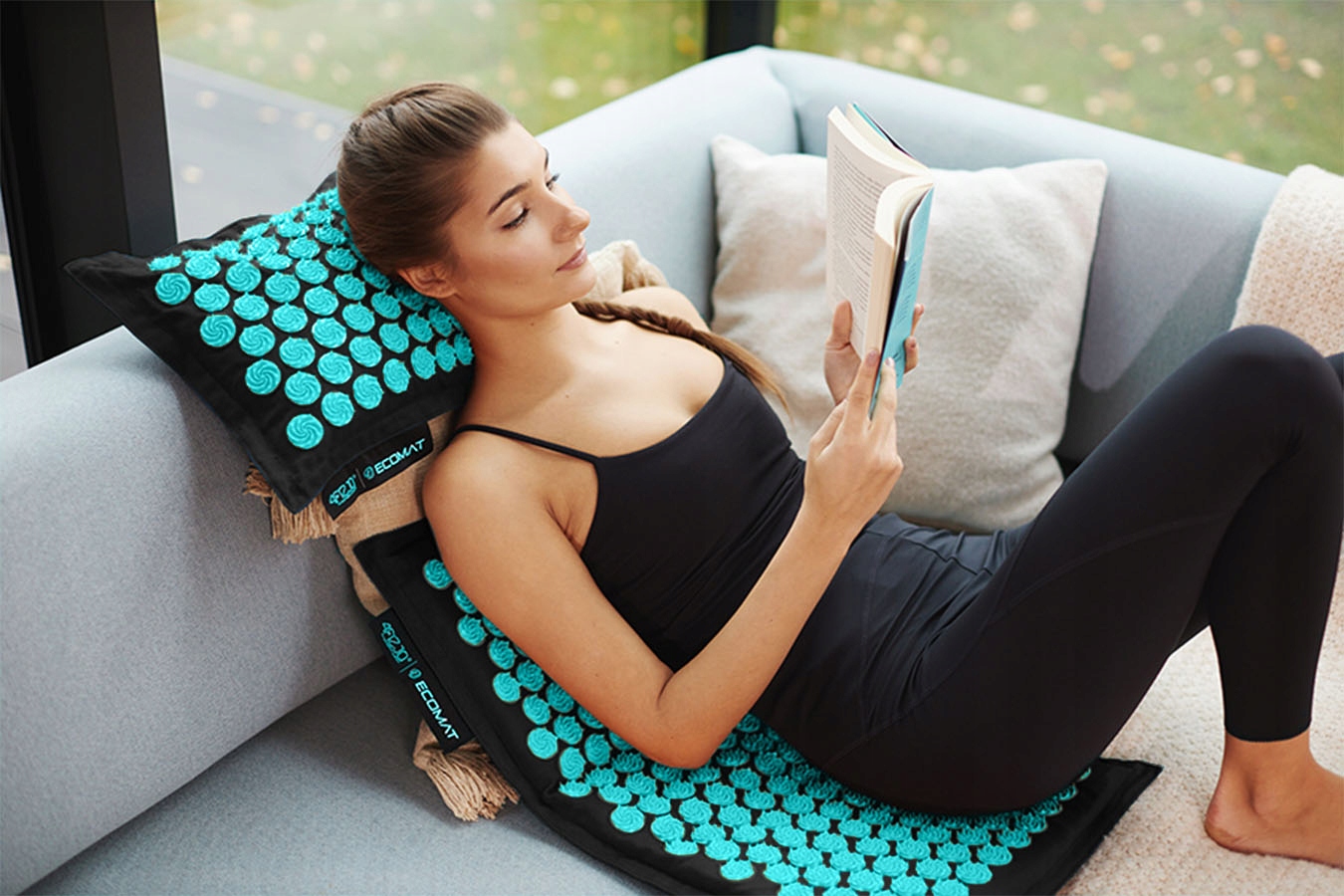 EKO MATA DO AKUPRESURY 4FIZJO + PODUSZKA TORBA ECO Długość maty 68 cm