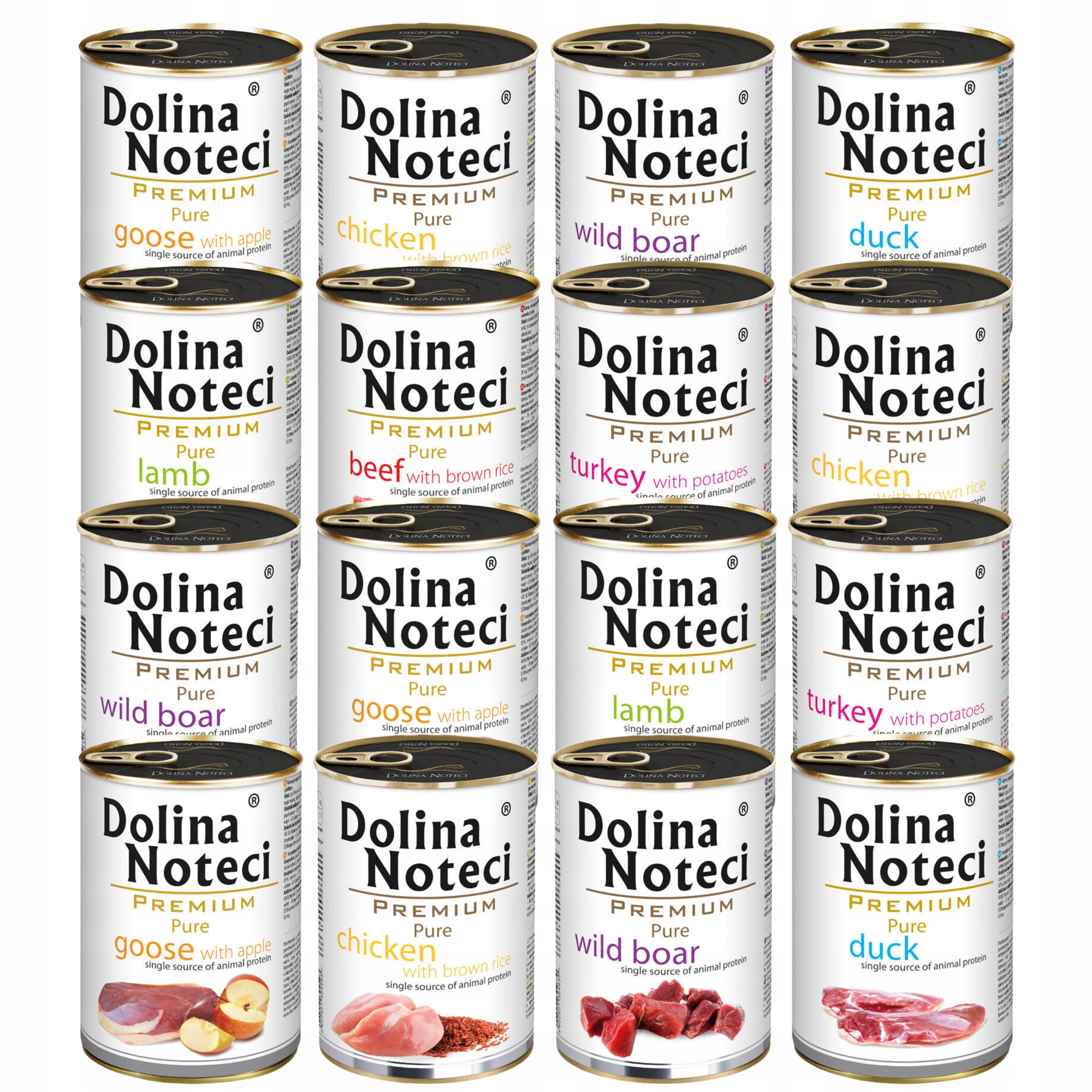 Levně Dolina Noteci Premium Pure krmivo pro psy mix chutí 16 x 400 g