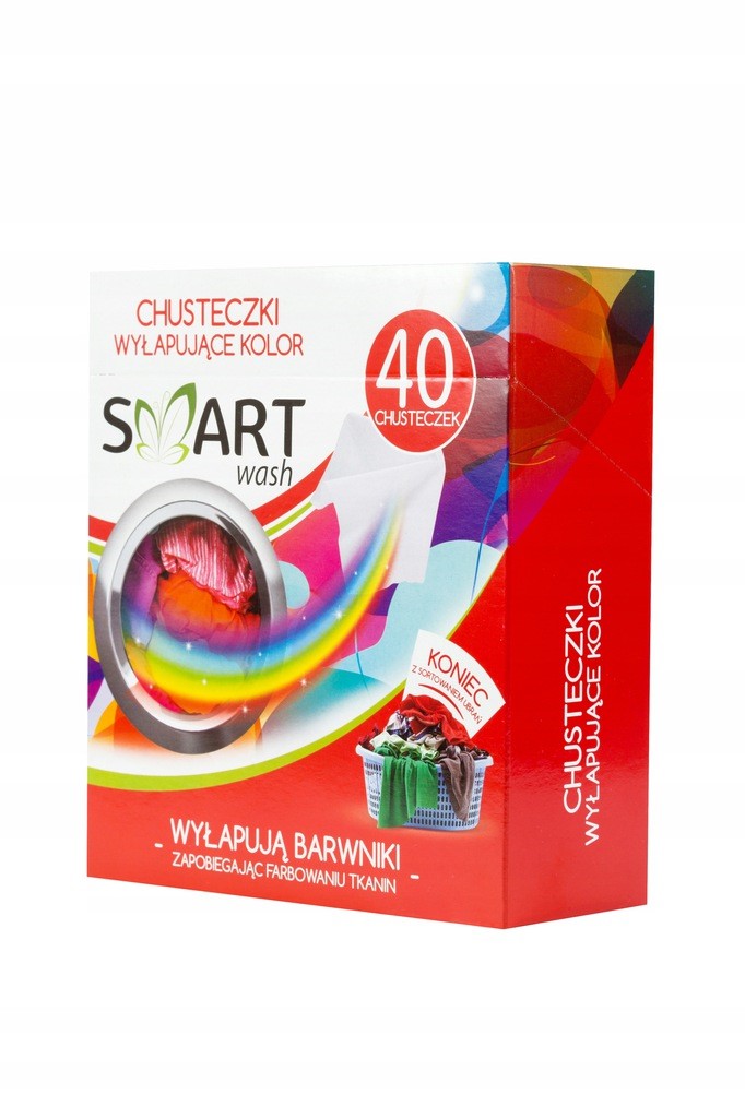 

Smart Wash Chusteczki Wyłąpujące Kolor 40szt
