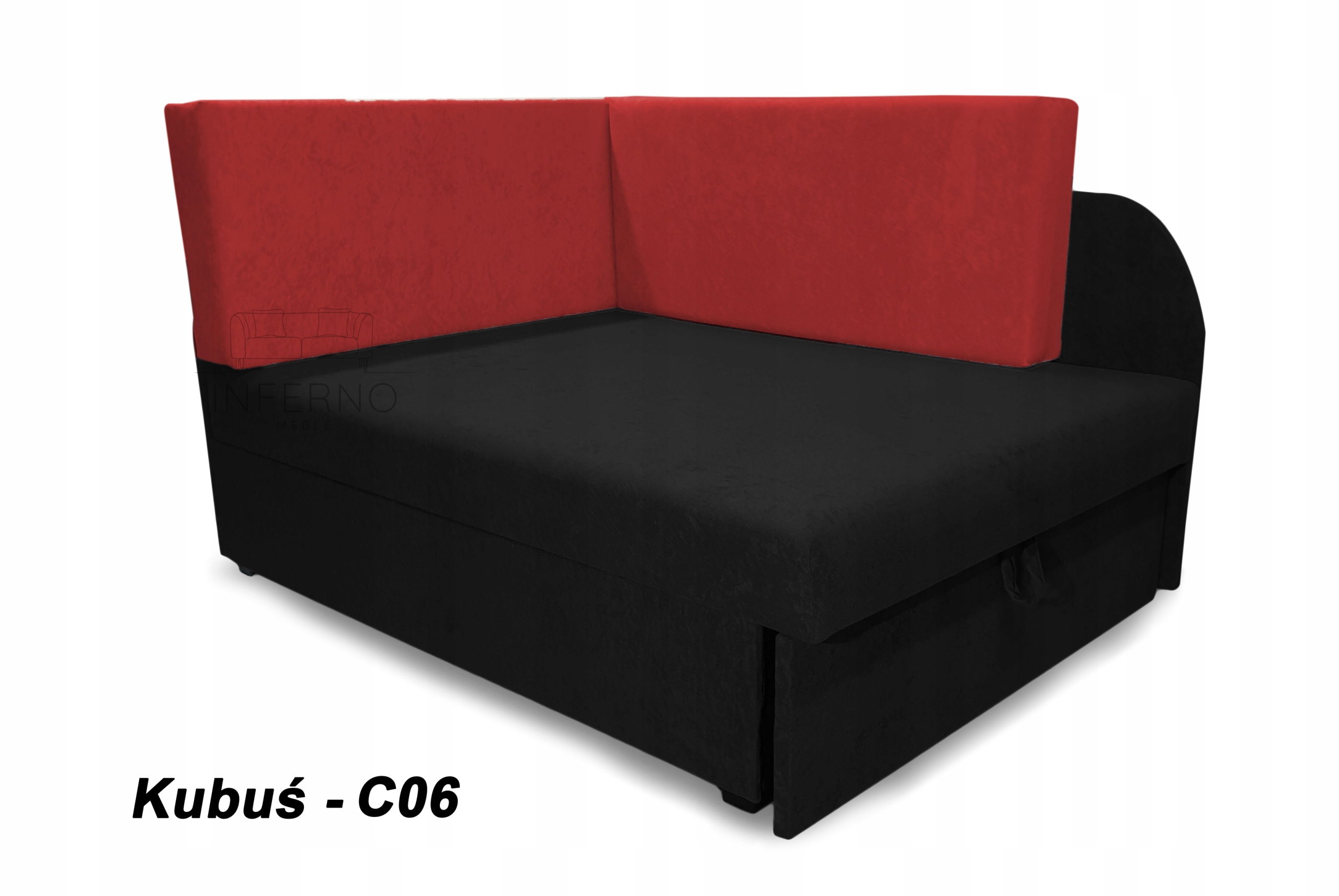 Narożnik dla dziecka, łózko rozkładane, kanapa Wysokość mebla 52 cm