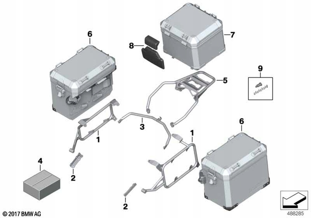 46638569708 - Перекладина крепления багажного отделения BMW F 850 GS ADV