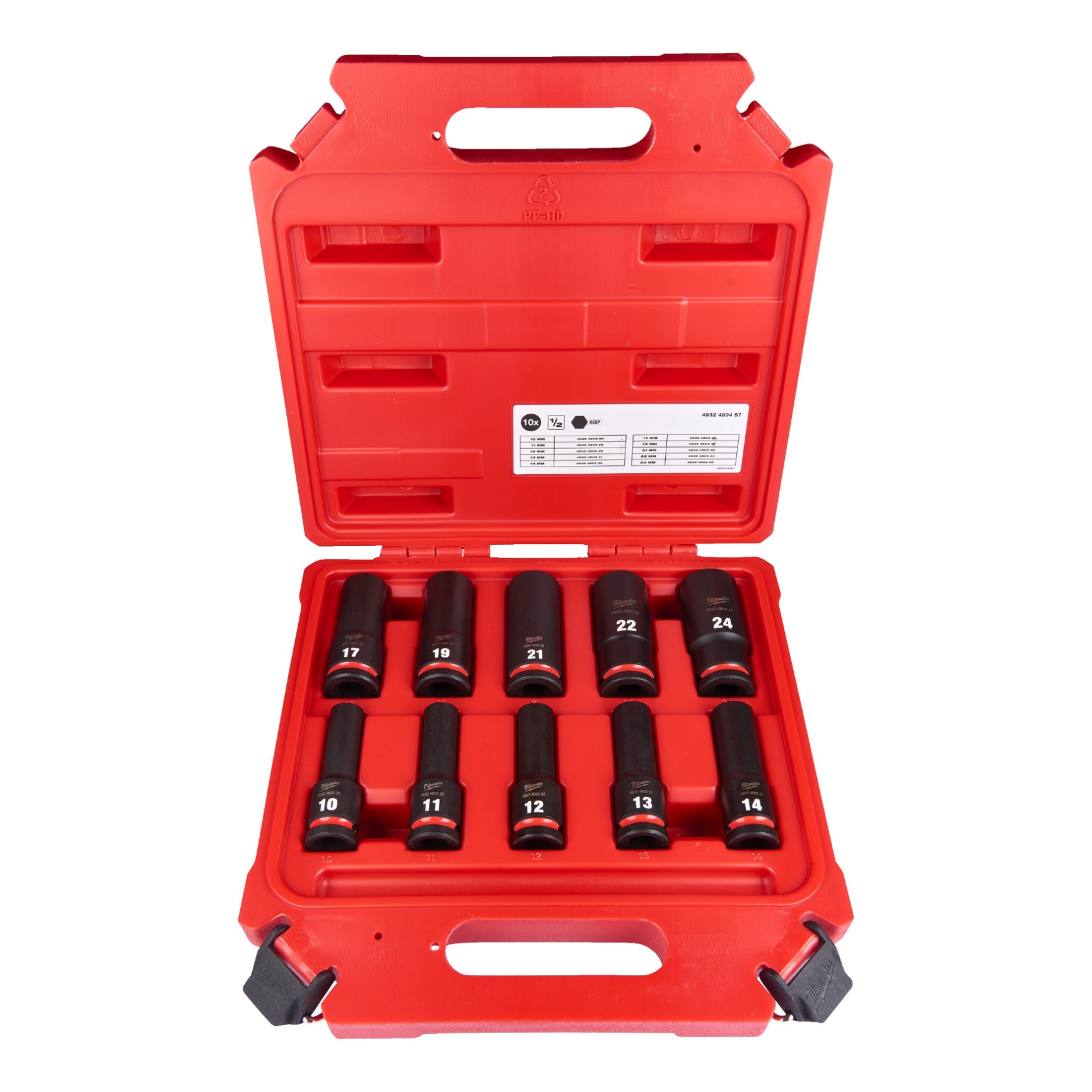 Nárazové nástavce dlhé 1/2" Shockwave Impact sada nástavcov 10-24 Milwaukee