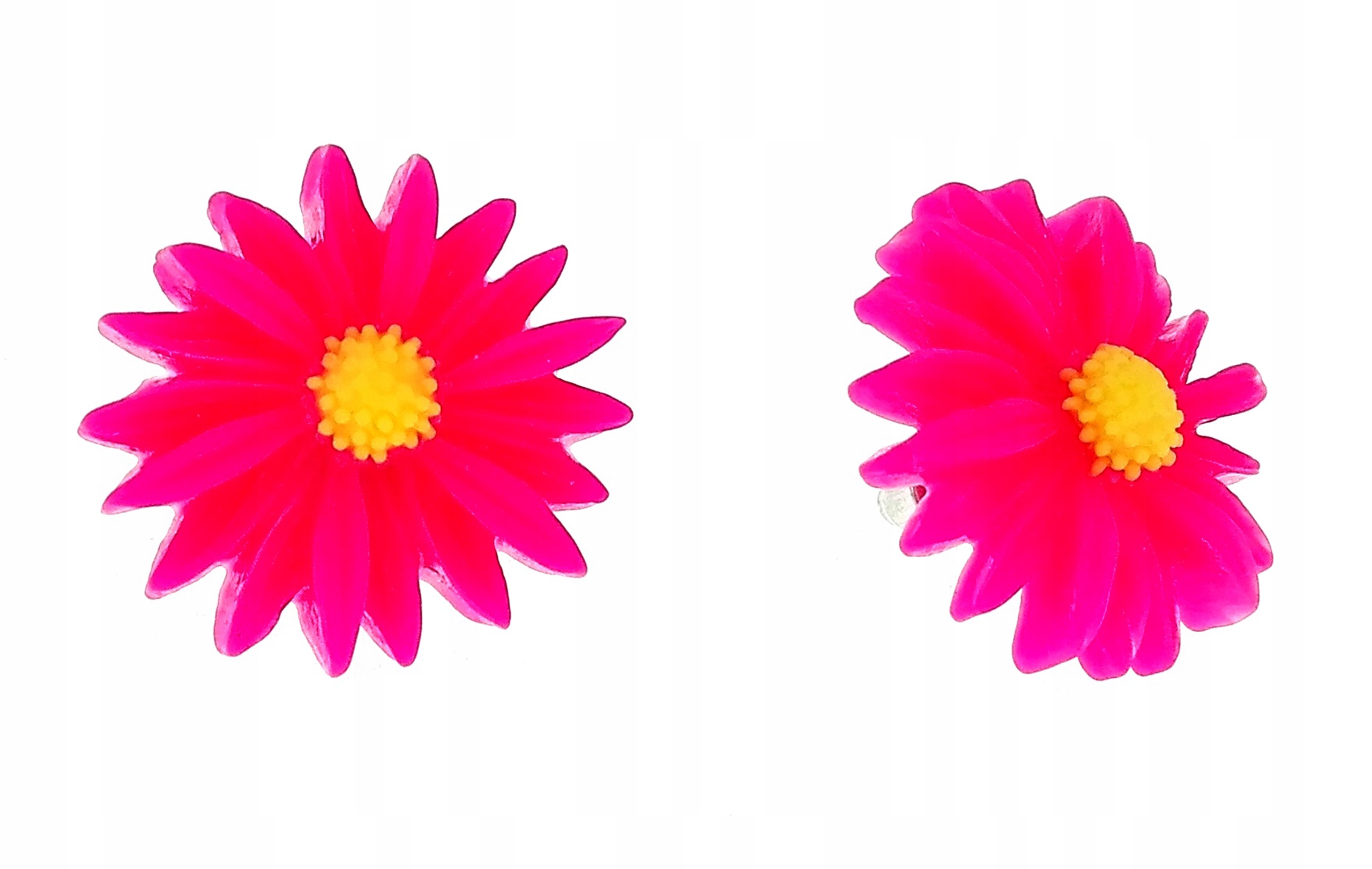 

Kolczyki stokrotki kwiaty ciemno różowe flower
