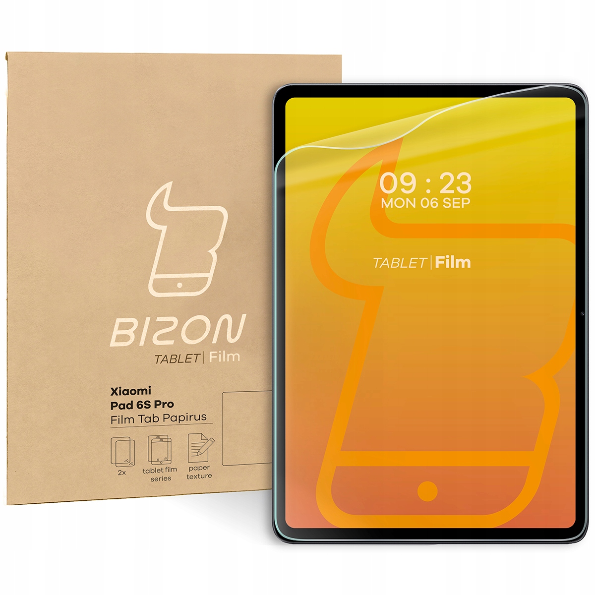 Fólie napodobující papír Bizon pro Xiaomi Pad 6S Pro, 2 kusy