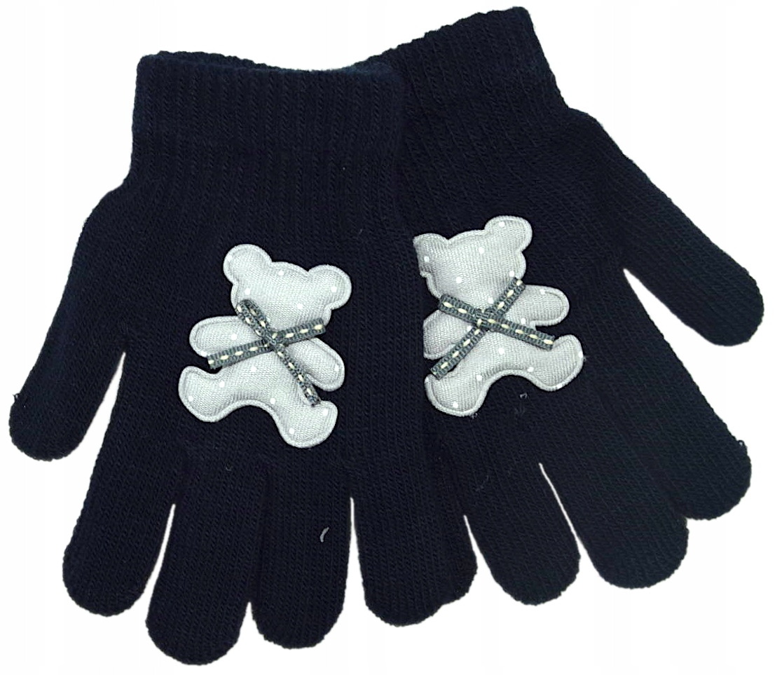 YO RĘKAWICZKI AKRYL PIĘCIOPALCZASTE MIŚ GRANATOWE 14