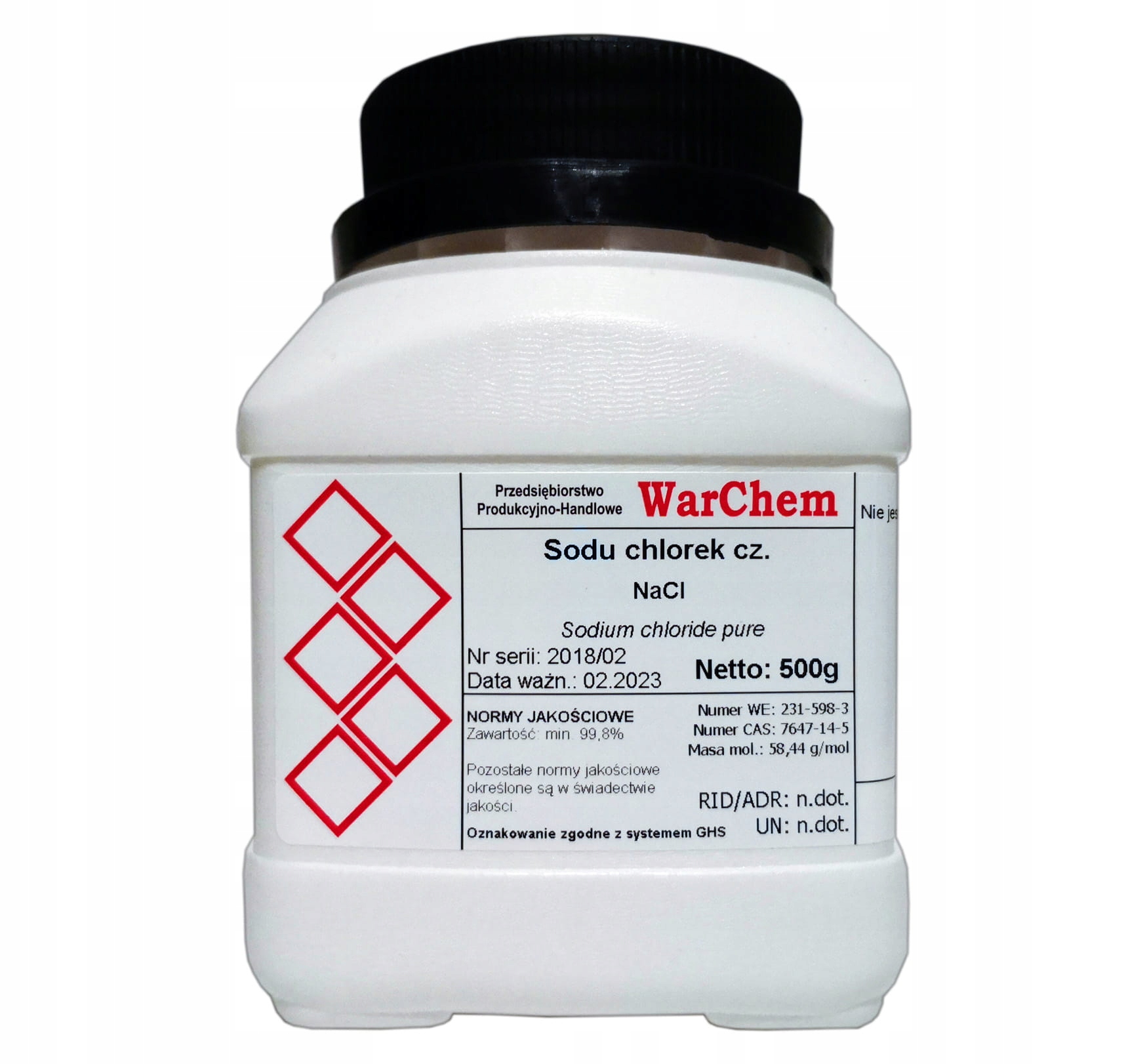

Chlorek Sodu 500g Warchem [54446]