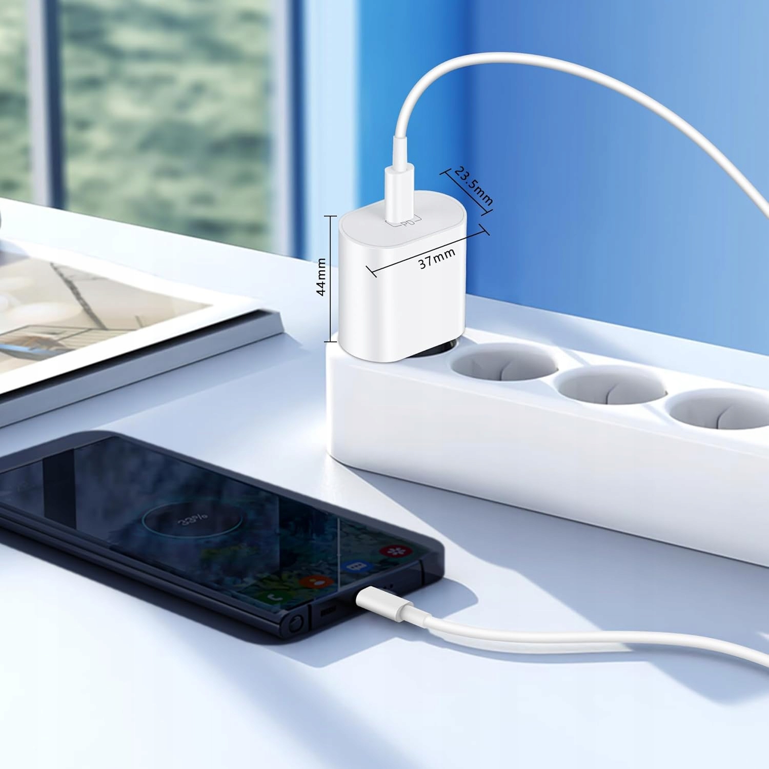 USB ARCCRA Ładowarka USB 3-Port 15.5W Dla iPhone Samsung Xiaomi — miniatura 8
