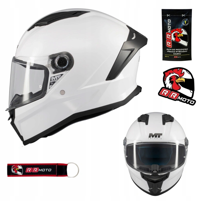 Motocyklová prilba Mt Stinger 2 Pure Gloss Pearl White biela Darčeky