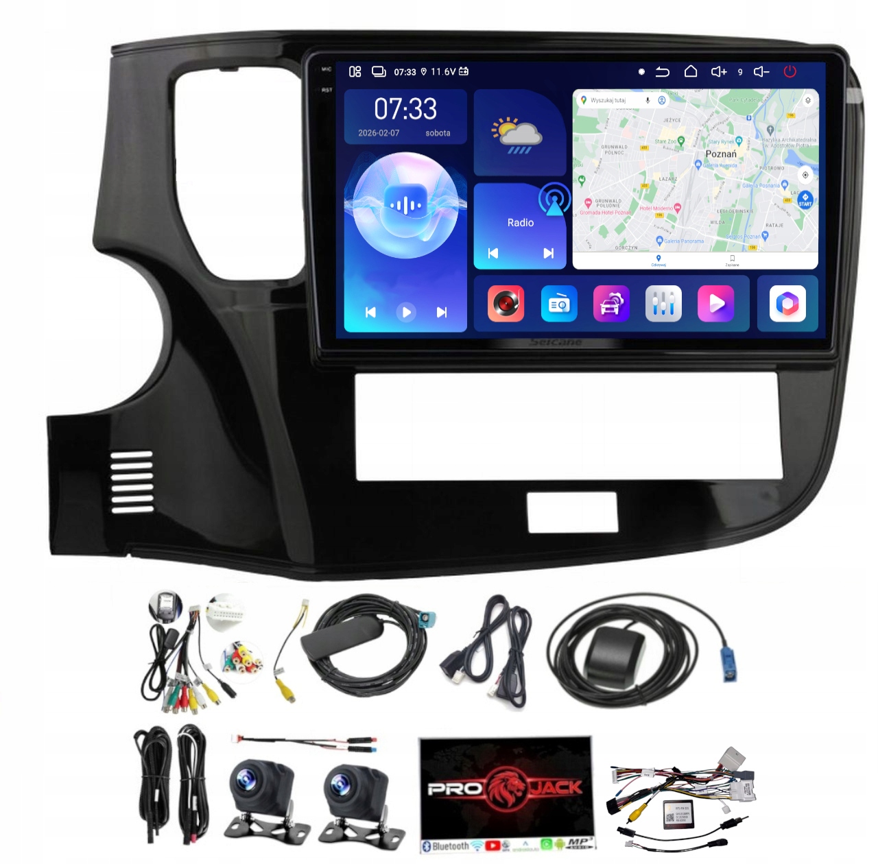 Rádio Navigácia Carplay Android Mitshubishi Outlander 2018-2020 6/128GB Sim
