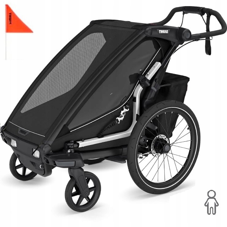 Thule Chariot Sport 2 Single, samostatný přívěs na kolo ch&m&sw&, černý