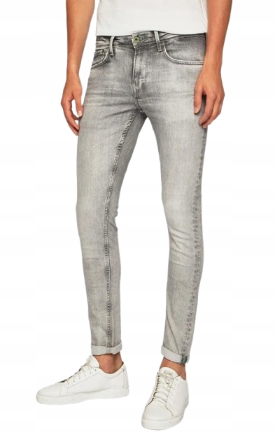 Pepe Jeans Šedé Pánské Džíny S Oděrkami, Bavlna W30 L32 Xqe