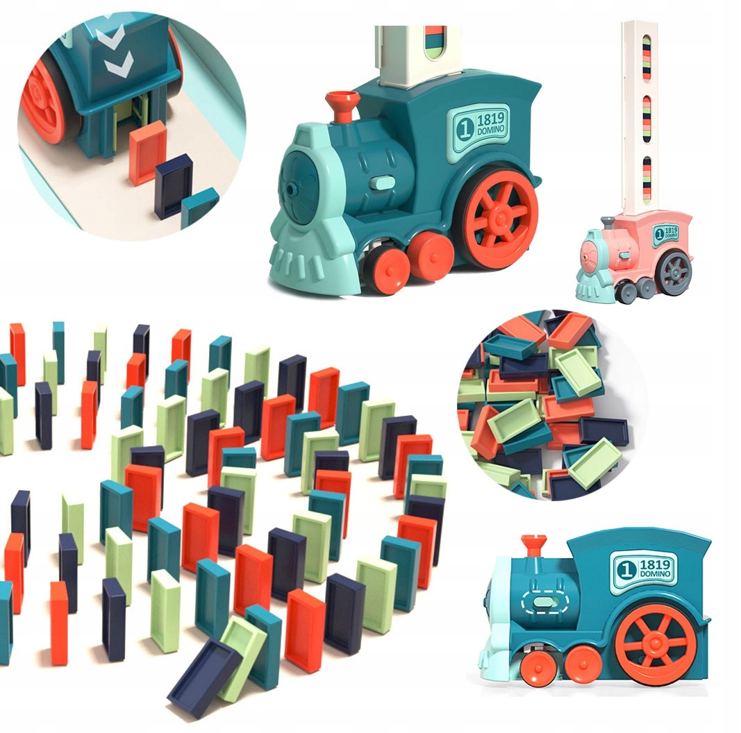 

Ciuchcia Domino Pociąg Klocki Lokomotywa Woopie