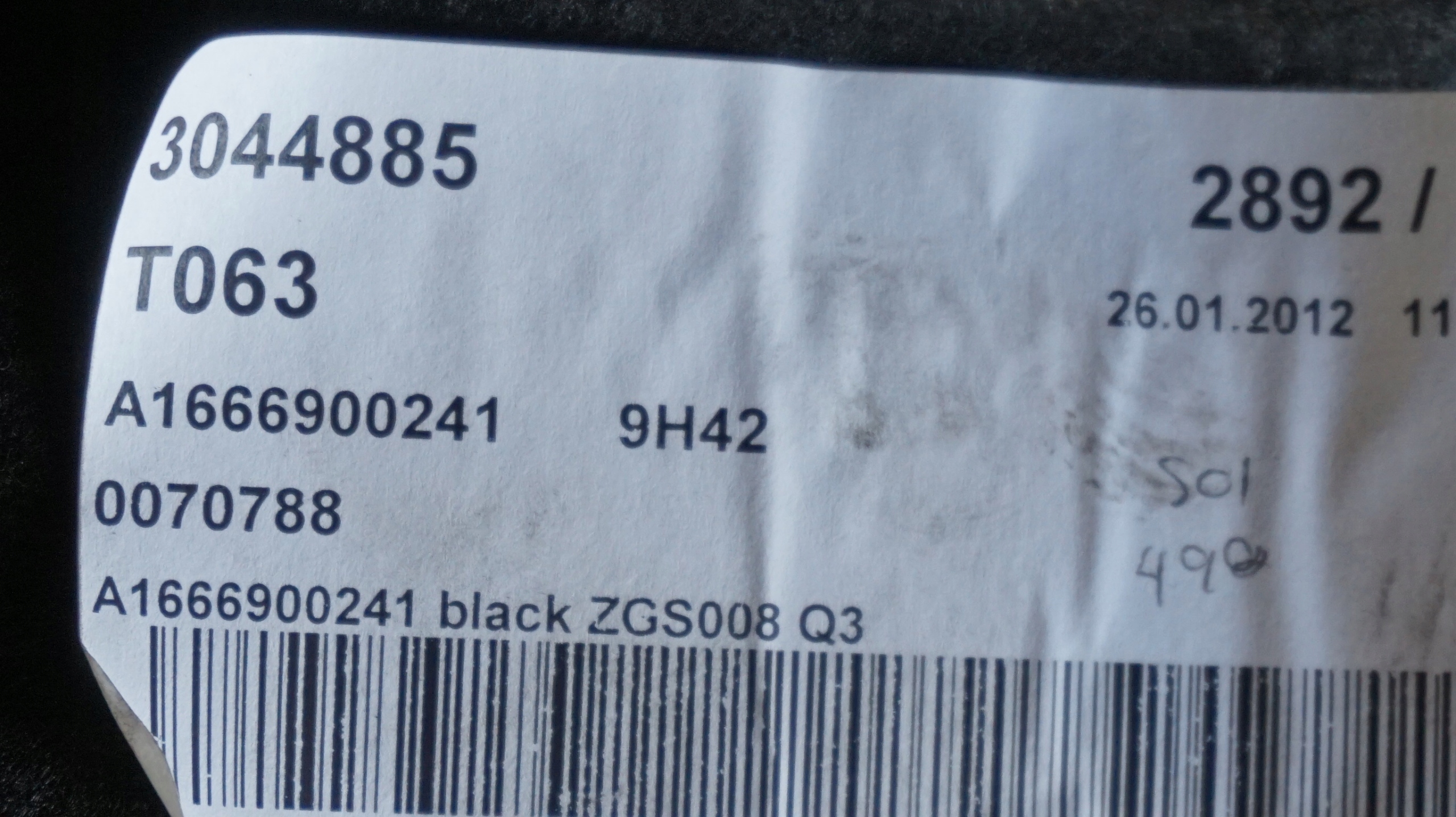cover boot right MERCEDES ML GLE W166 AMG63