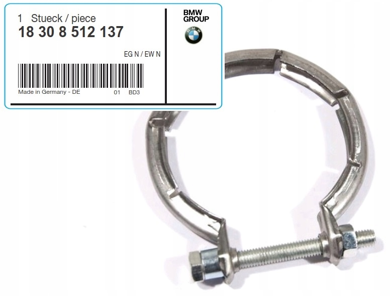 BMW-18308512137-OE - новый OE хомут хомут пряжка V турбина DPF BMW E90