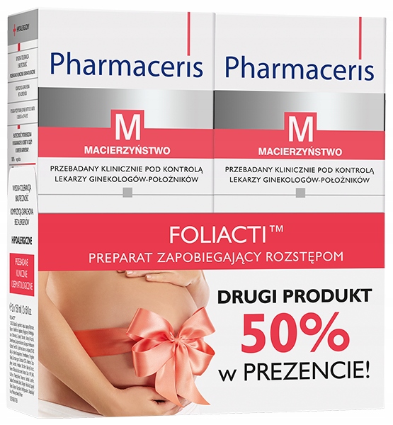 PHARMACERIS M FOLIACTI KREM ZAPOBIEGAJĄCY ROZSTĘPOM 2 x 150 ml