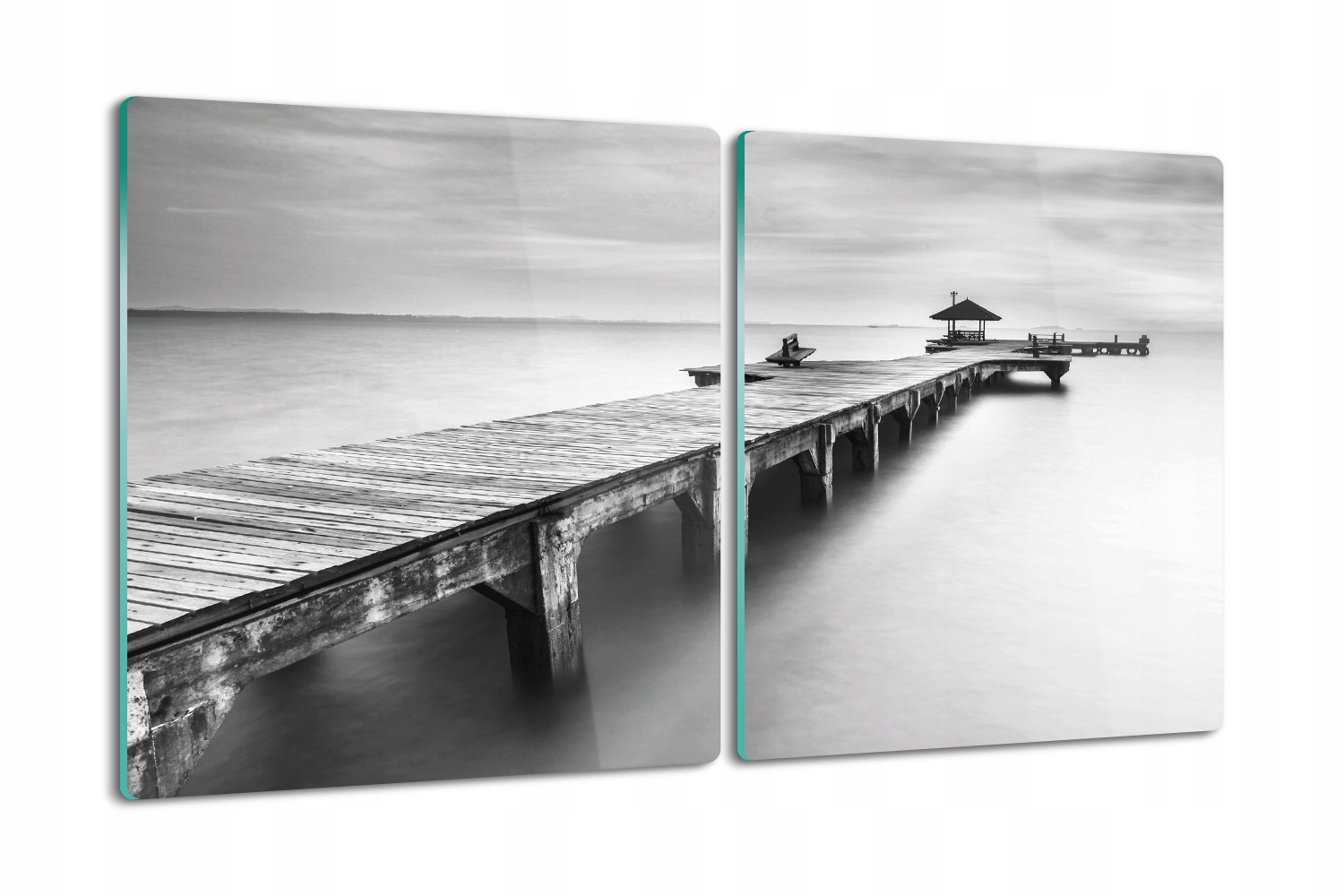 Kuchyňská deska Vál z tvrzeného skla 2x40x52 Molo moře panorama