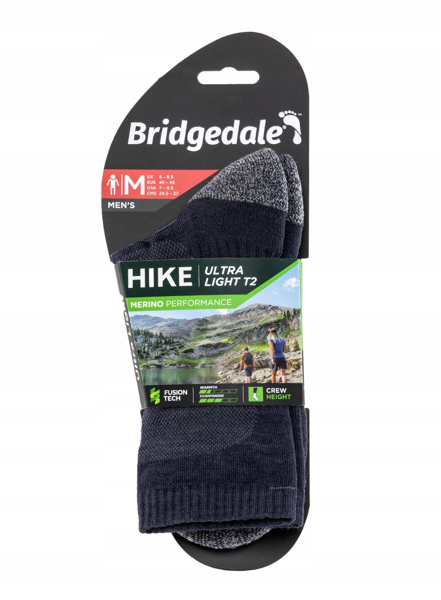 Skarpety w góry Bridgedale Hike Ultra Lt T2 Merino P Crew - navy 40-43 EAN (GTIN) 610306142894