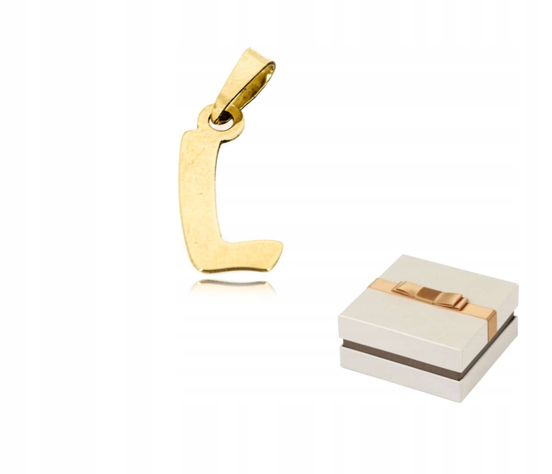 Zlato 585 Zlaté písmenko L Písmeno přívěsek přívěsek 14 karátů ZZ73