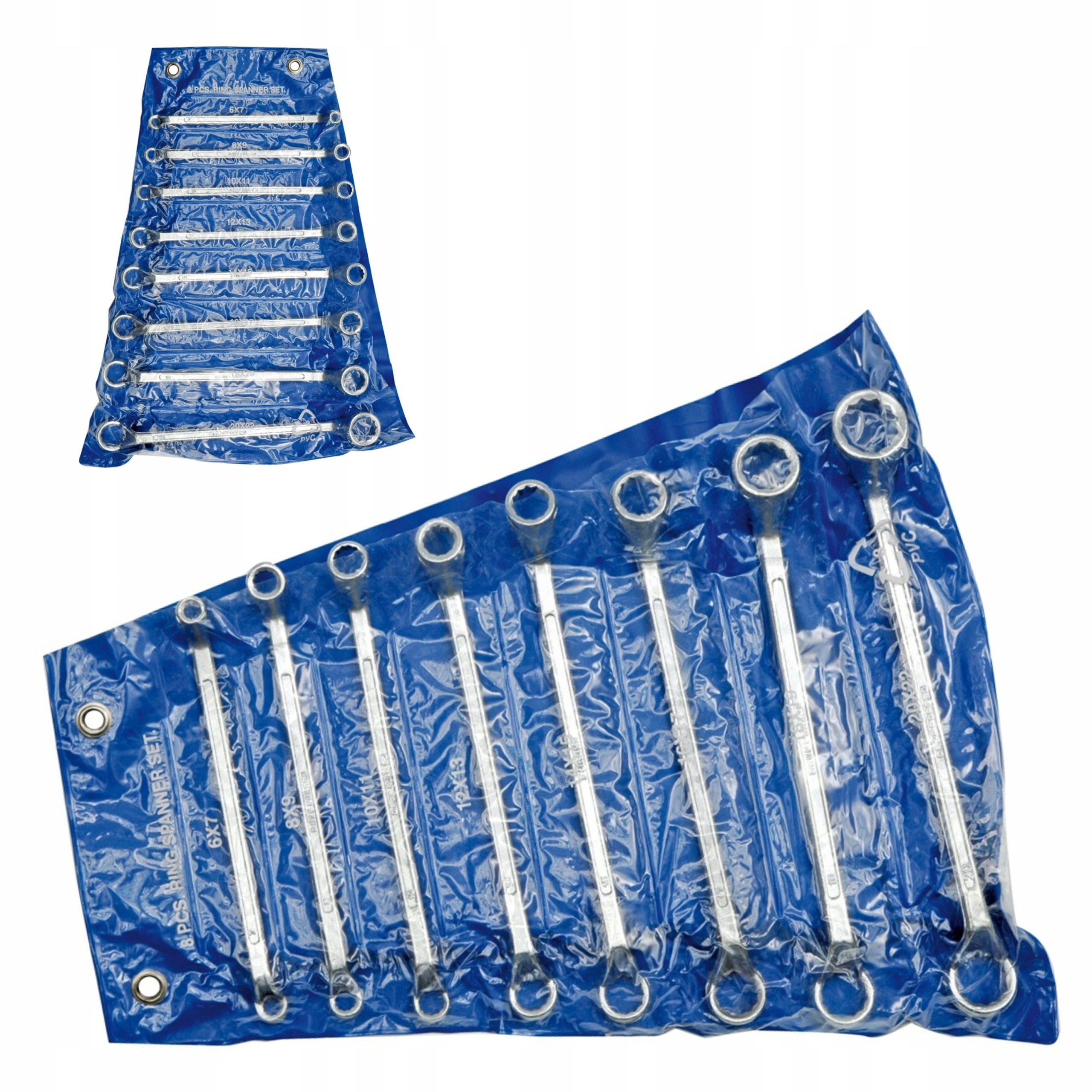 

Klucze Oczkowe-odgięte 6-22 MM, Kpl. 8 Szt. Etui