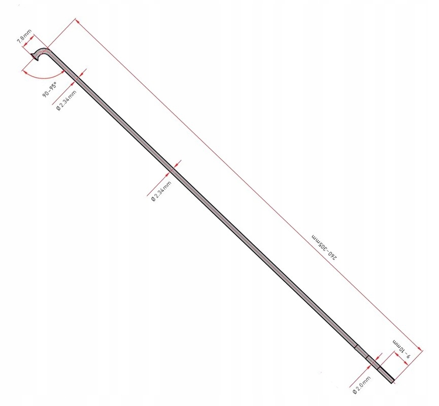 

Szprychy Dt Swiss Alpine 2.0/2.34 Srebrne 250mm