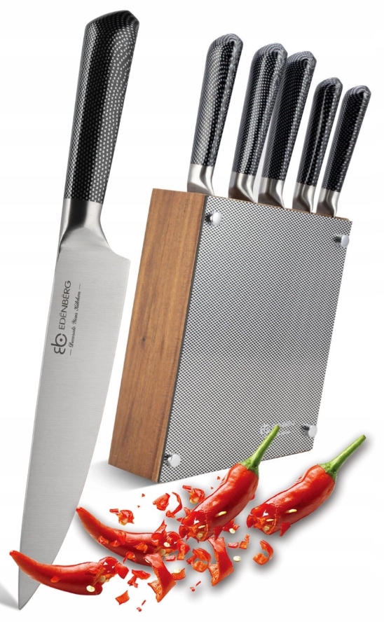 sada kuchynských nožov Edenberg 6 kusov so stojanom